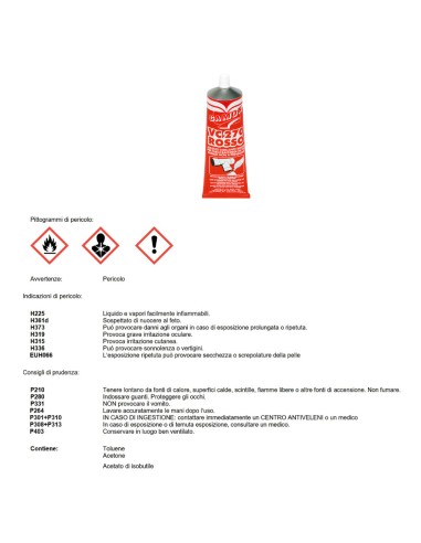 Adesivo Sigillante Rosso Semidenso VC 270 Tubi Raccordi Giunzioni Pvc