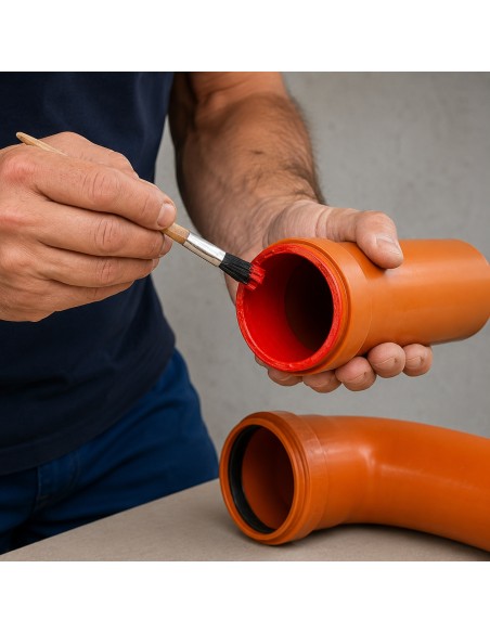 Adesivo Sigillante Rosso Semidenso VC 270 Tubi Raccordi Giunzioni Pvc