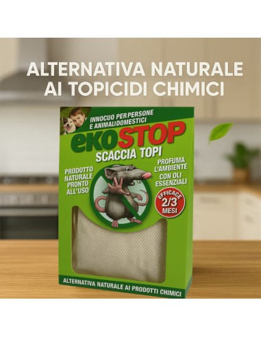 Repellente Naturale Scacciatopi Ratti Formula Innovativa Profumata 50 g Ekostop