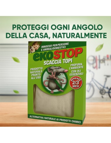 Repellente Naturale Scacciatopi Ratti Formula Innovativa Profumata 50 g Ekostop