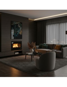 Caminetto A Legna Inserimento Convezione Naturale Focolare Thermofix Base Ghisa 2