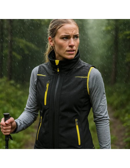 Gilet Softshell Donna Impermeabile Traspirante Universe Colore Black Carbon 
