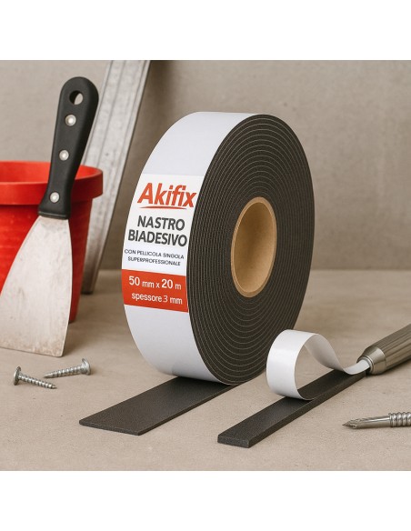 Nastro Biadesivo Cartongesso Pellicola Singola Superprofessionale Spessore 3 mm
