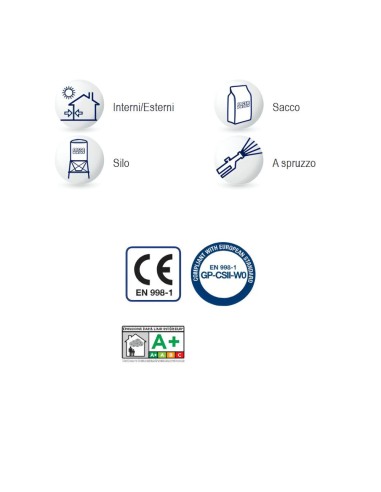KD 2 Intonaco Fondo Fibrorinforzato Calce Cemento Interni Esterni 25 kg Fassa