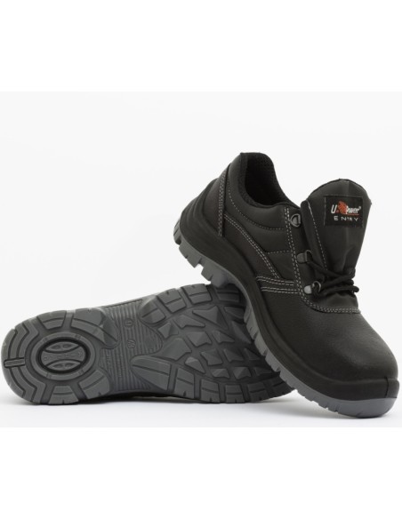 Scarpe Antinfortunistiche Antiscivolo Pelle Nera Idrorepellente Simple S3 SRC