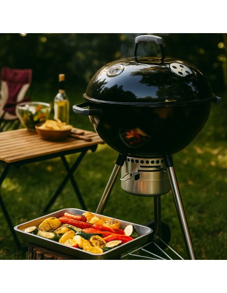Billy Barbecue Carbone 70x58x102 Cm Griglia 54 Cm Termometro Ganci Portautensili 
