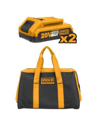 Trapano Avvitatore Percussione Brushless Batteria 20V Batterie Borsa  