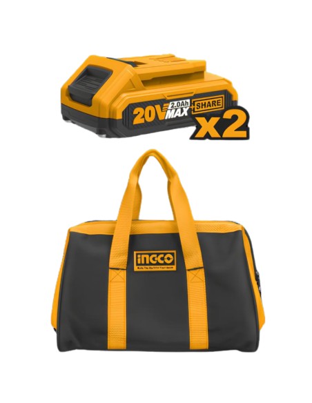 Trapano Avvitatore Percussione Brushless Batteria 20V Batterie Borsa  