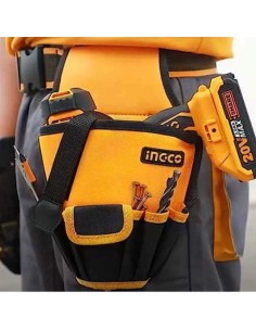 Fodero Porta Attrezzi Avvitatore Trapano Utensili 6 Tasche Cintura Inclusa 2