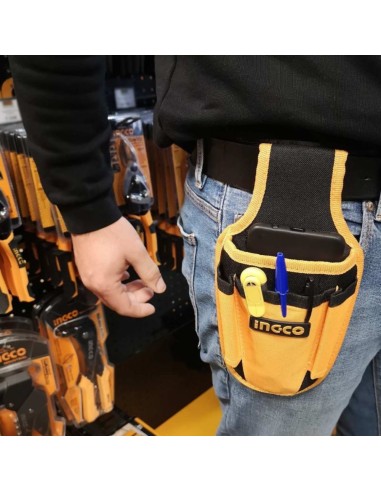 Fodero Porta Attrezzi Utensili Telefono 4 Tasche Frontali Passante Cintura