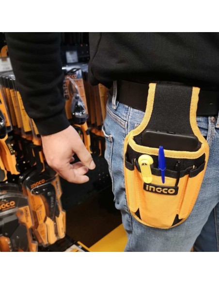 Fodero Porta Attrezzi Utensili Telefono 4 Tasche Frontali Passante Cintura