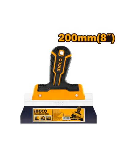 Spatola Larga Alluminio Lama Inox 200mm Finitura Nastro Cartongesso Professionale