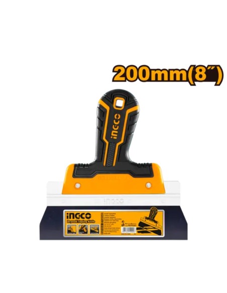 Spatola Larga Alluminio Lama Inox 200mm Finitura Nastro Cartongesso Professionale