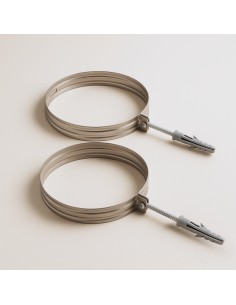 Collare Nervato Acciaio Inox Ø 300 mm Fissaggio Canna Fumaria Confezione 2 Pezzi