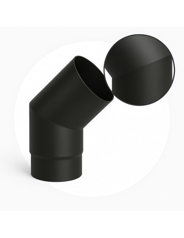 Curva a 45° Elemento Angolare Modifica Sezione Canale Fumo Stufa Pellet