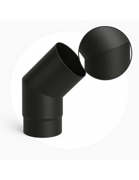 Curva a 45° Elemento Angolare Modifica Sezione Canale Fumo Stufa Pellet