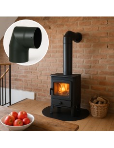 Curva a 90° Elemento Angolare Modifica Sezione Canale Fumo Stufa Pellet 2