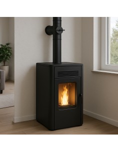 Elemento Acciaio Smaltato Valvola Arredo h. 300 mm Canale Fumo Stufa Pellet 2