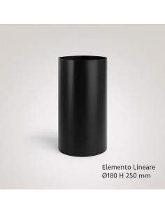 Tubo Lineare Arredo Canale Da Fumo Stufa A Pellet Sistema Scarico Diametro 180mm 2