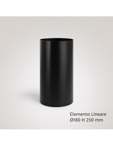 Tubo Lineare Arredo Canale Da Fumo Stufa A Pellet Sistema Scarico Diametro 180mm