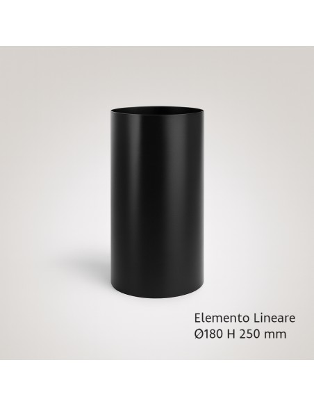 Tubo Lineare Arredo Canale Da Fumo Stufa A Pellet Sistema Scarico Diametro 180mm