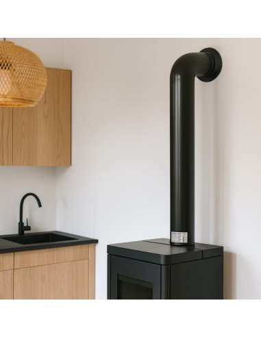 Tubo Lineare Arredo Canale Da Fumo Stufa A Pellet Sistema Scarico Diametro 180mm