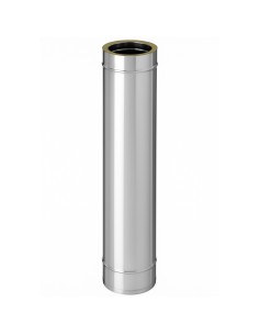 Elemento Lineare Doppia Parete Ø 150/200 mm Sp. 0,5 mm h. 1000 mm Canna Fumaria	