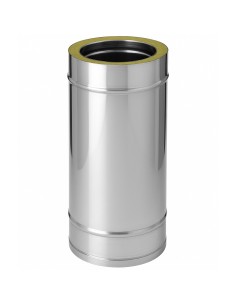 Tubo Acciaio Doppia Parete Ø 150/200 mm Sp. 0,5 mm h. 500 mm Canna Fumaria	