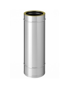 Elemento Lineare Doppia Parete Ø 180/230 mm Sp. 0,5 mm h. 1000 mm Canna Fumaria	