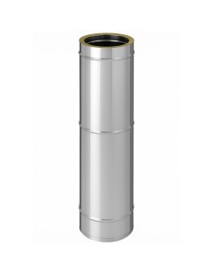 Elemento Lineare Doppia Parete Ø 250/300 mm Sp. 0,5 mm h. 1000 mm Canna Fumaria	