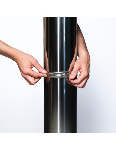 Fascetta Bloccaggio Doppia Parete Acciaio Inox Canna Fumaria Collare Tubature