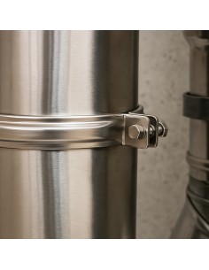 Fascetta Bloccaggio Monoparete Acciaio Inox Canna Fumaria Collare Tubature 2