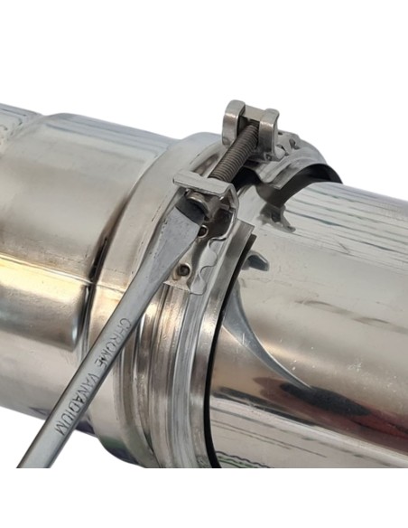 Fascetta Bloccaggio Monoparete Acciaio Inox Canna Fumaria Collare Tubature