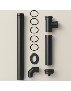 Kit Facile Pellet Completo 11 Pezzi Per Canale Da Fumo Diametro 80 mm