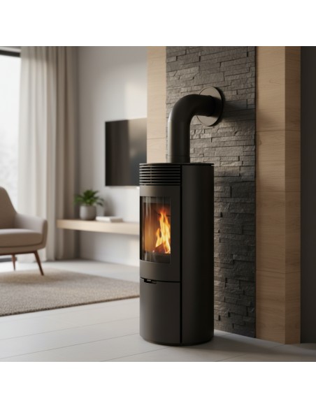 Rosone Finitura Arredo ø 80 mm Silicone Canale Fumo Stufa Pellet Copertura