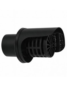  Cappello Orizzontale Griglia Ø 80 mm Acciaio Inox Verniciato Nero Stufa Pellet