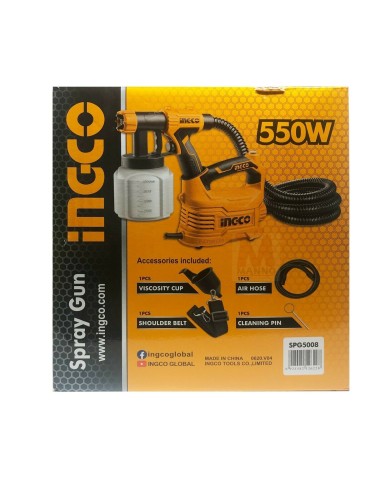 Aerografo elettrico con pressione regolabile con accessori da 550 W