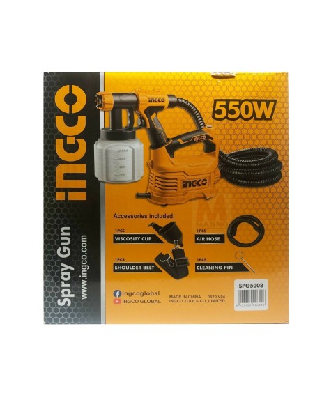 Aerografo elettrico con pressione regolabile con accessori da 550 W
