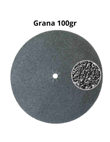 Disco Abrasivo Bifacciale Grana 100 Carburo Silicio Carteggio Superfici 