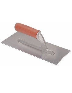 Frattone Spatola Dentata 28x12 cm Impugnatura Gomma Dente 3x3 mm 