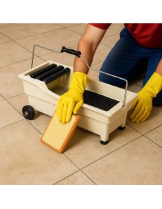 Vasca Plastica Antiurto 20 Litri Frattone Spugna Sweepex Lavaggio  2