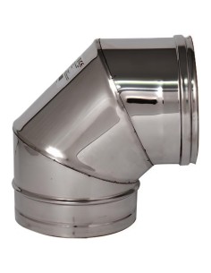 Curva  90° Acciaio Inox Ø 150 MM Spessore 0,5 MM Canna Fumaria Monoparete  