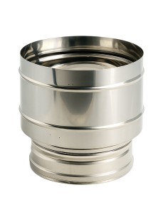 Fumaiolo 4 Venti Base Tonda In Acciaio Inox Diametro 80 mm Camini Stufe