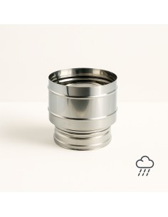 Fumaiolo 4 Venti Base Tonda In Acciaio Inox Diametro 80 mm Camini Stufe 2