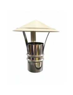 Cappello Cinese Acciaio Inox Base Tonda Ø 80 Tiraggio Camino Dispersore Fumi 