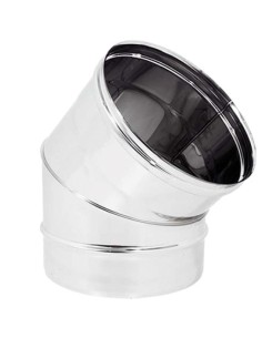 Curva  45° Acciaio Inox Spessore 0,5 MM Canna Fumaria Monoparete 
