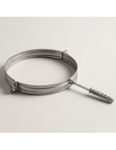 Collare Nervato Acciaio Inox Ø 80 mm Fissaggio Canna Fumaria Confezione 2 Pezzi