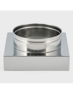 Riduzione Quadra Tonda 350x350 - Ø 300 mm, Acciaio Inox Sp. 0,5 mm Canna Fumaria