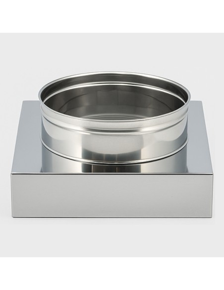Riduzione Quadra Tonda 350x350 - Ø 300 mm, Acciaio Inox Sp. 0,5 mm Canna Fumaria