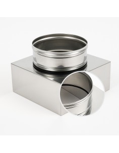 Riduzione Quadra Tonda 350x350 - Ø 300 mm, Acciaio Inox Sp. 0,5 mm Canna Fumaria 2